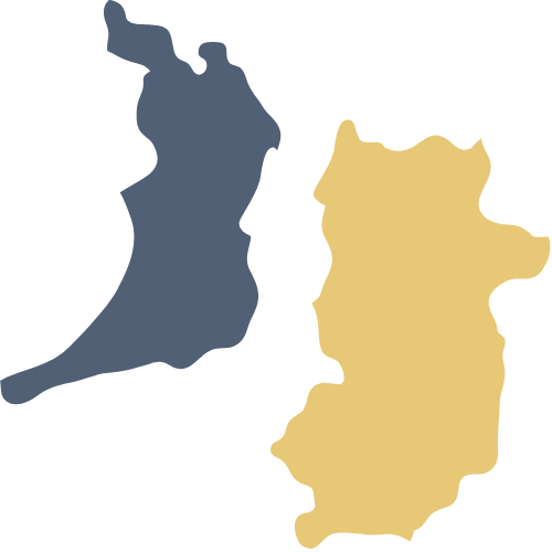 大阪と奈良の地図のアイコン